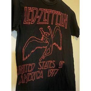 Led Zeppelin Unisex Size Small T Shirt 1977 Tour Concert Reprint Live Nation
